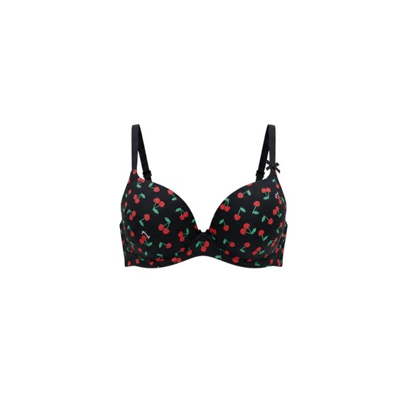 Victoria's Secret Other - Victoria's Secret PINK Push-Up Bra Women 36C Black Cherry Print Underwire